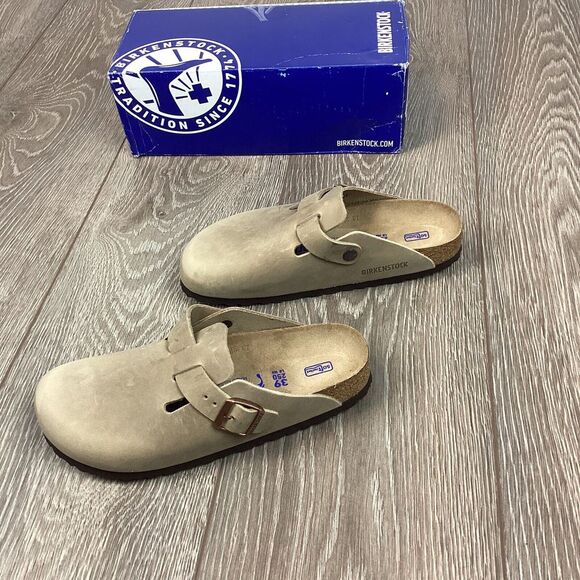 Birkenstock Woman's Clogs Boston Clog Tabacco Brown 39 US 8.5 9 Shoes - Picture 6 of 10